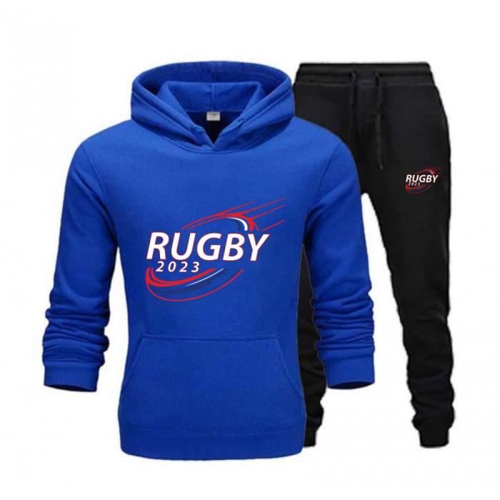 Survêtement Homme 2 Pièces En Coton - Sweat à Capuche Et Pantalon De Jogging - Tenue Décontractée Pour La Maison, Le Sport Et Le Quotidien - Taille Standard Et Coupe Ample - 12