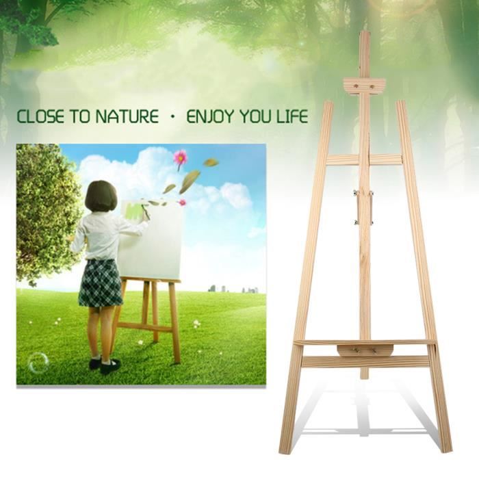Chevalet En Bois De Pin Massif 150cm - Chevalet Tripode Réglable Pour Peinture, Croquis Et Présentations