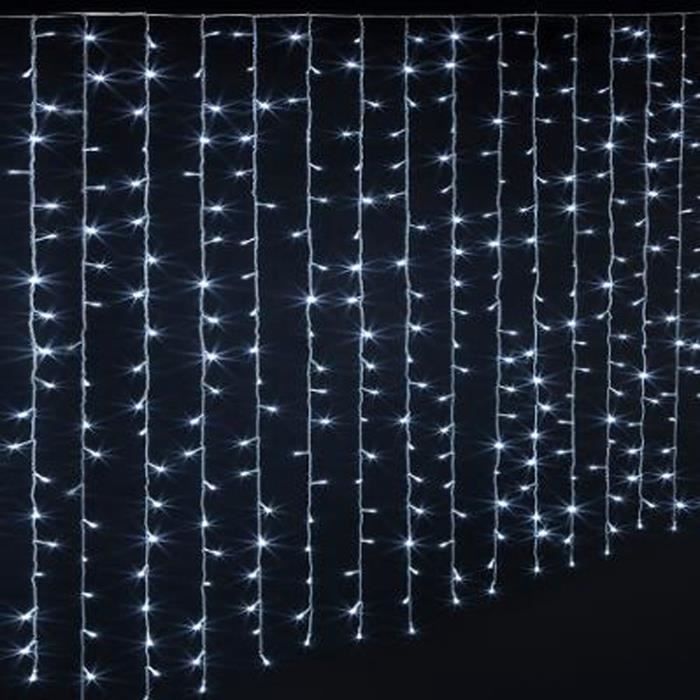 10m/15m/20m LED Pluie de glace Lampes de fée Rideau de lumières 200/400/600 LEDs 