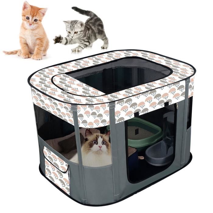 Comparer les prix de SALUTUYA Maison de chat pliable - Lumière amovible - Chambre de livraison pour chat - Parc pour chien - Animalerie
