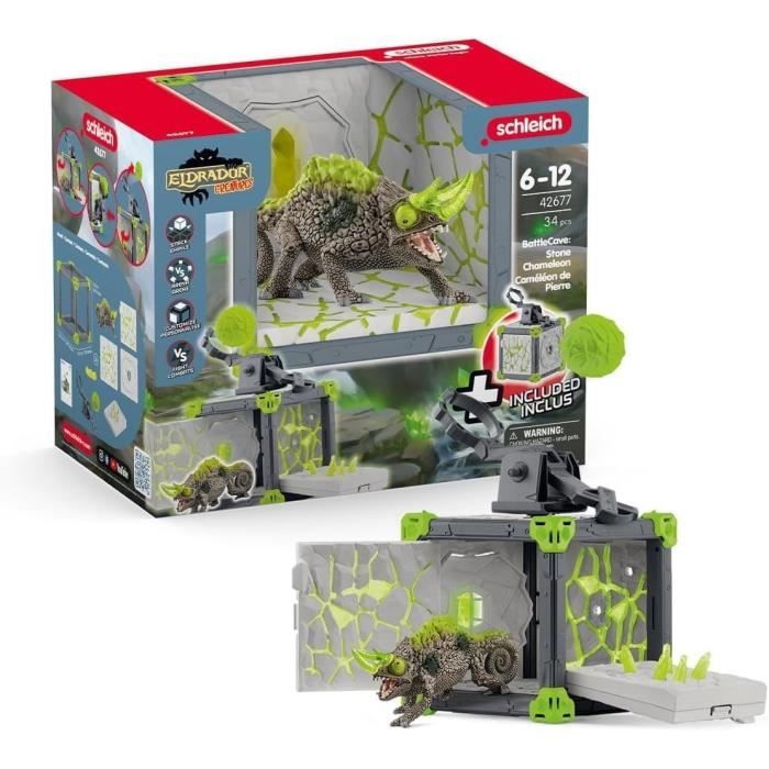 BattleCave Caméléon de Pierre Extension de larène SCHLEICH 42677 Eldrador Creatures dès 7 ans