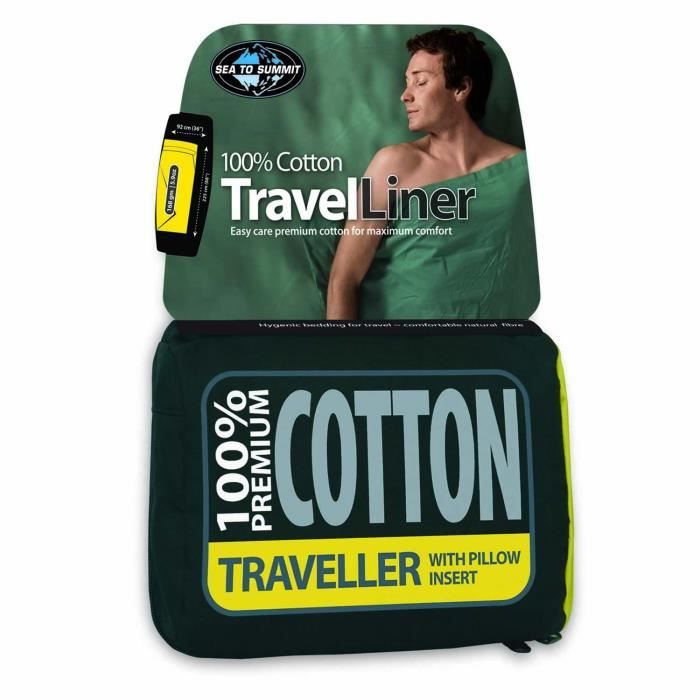 Drap de sac Sea to Summit PREMIUM COTON Bleu Adulte