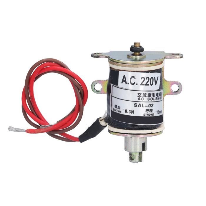 Électro-aimant Solénoïde Uxcell - DC 24V 300mA - Course 10mm - Force 6N (1.3LB) - Cadre Ouvert - Neuf