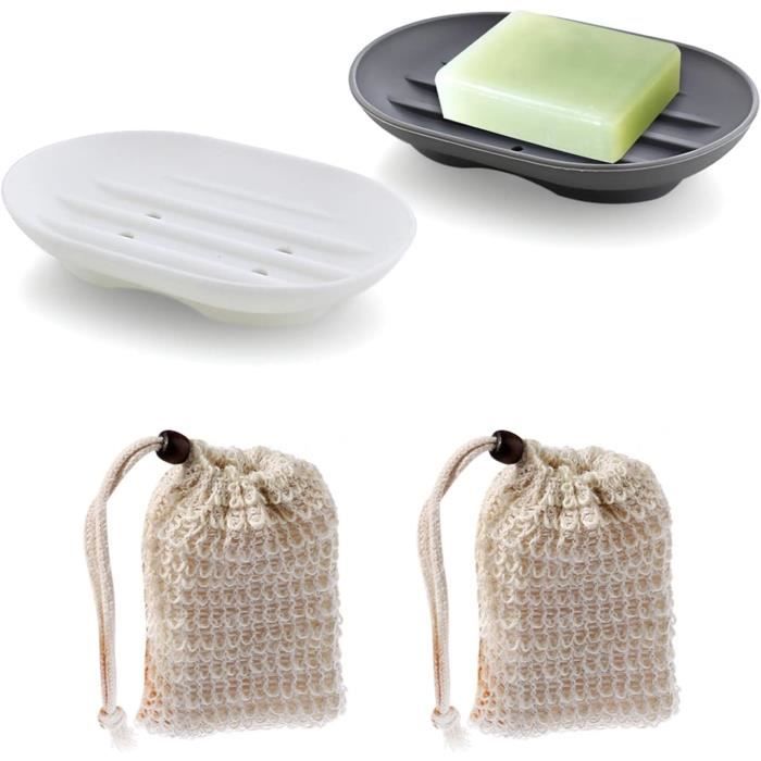 GOBRO Lot De 2 Boîtes à Savon Blanches Super Scellées, Idéales Pour Les