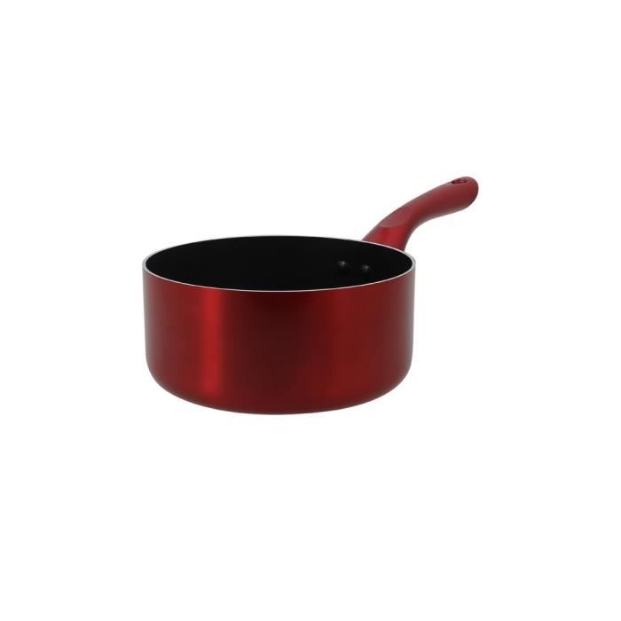 thekitchenette casserole 14 cm - rouge - aluminium - tous feux dont induction