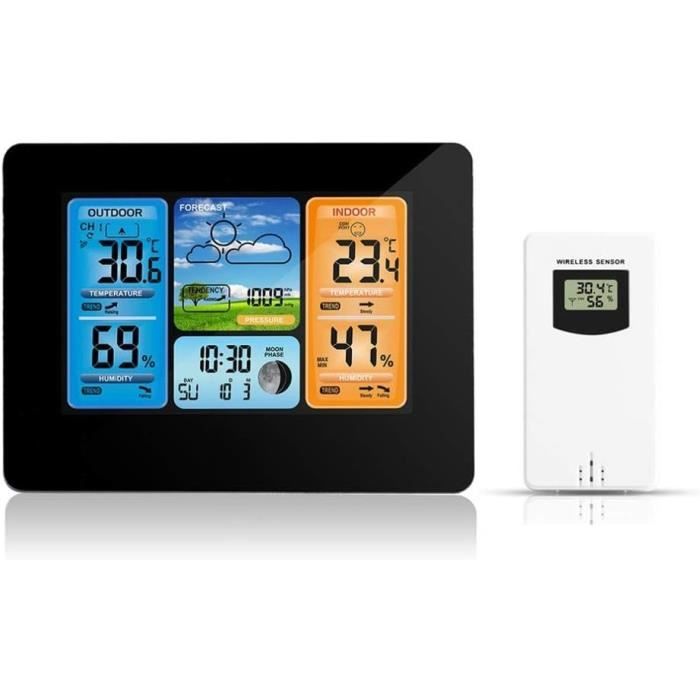 Station Météo WiFi EMOS GoSmart - Capteur Extérieur, Écran Couleur, Appli - Compatible Tuya