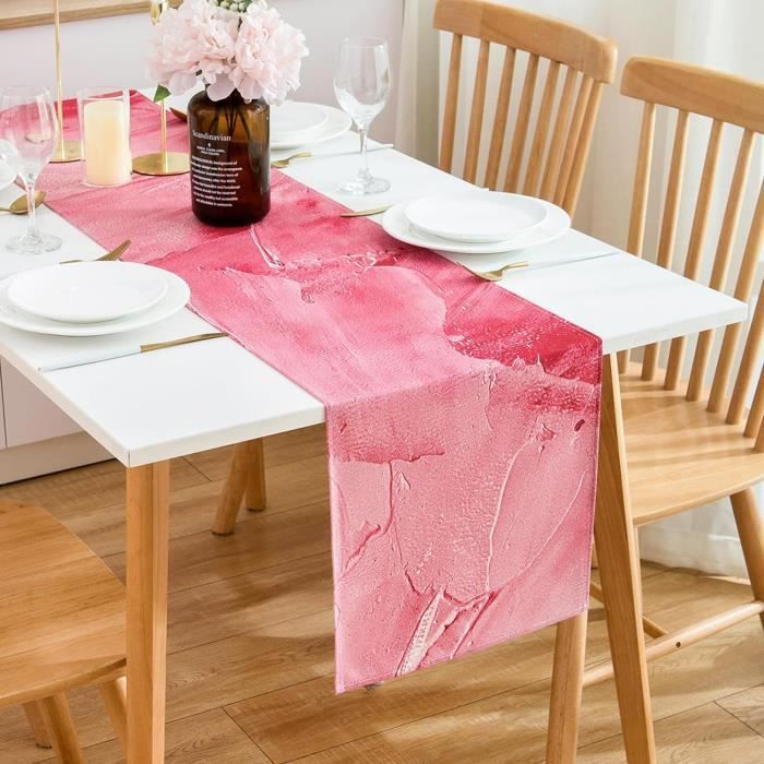 Chemin De Table Turquoise Rustique 40x140cm - Décoration Ferme Pour Cuisine & Fêtes