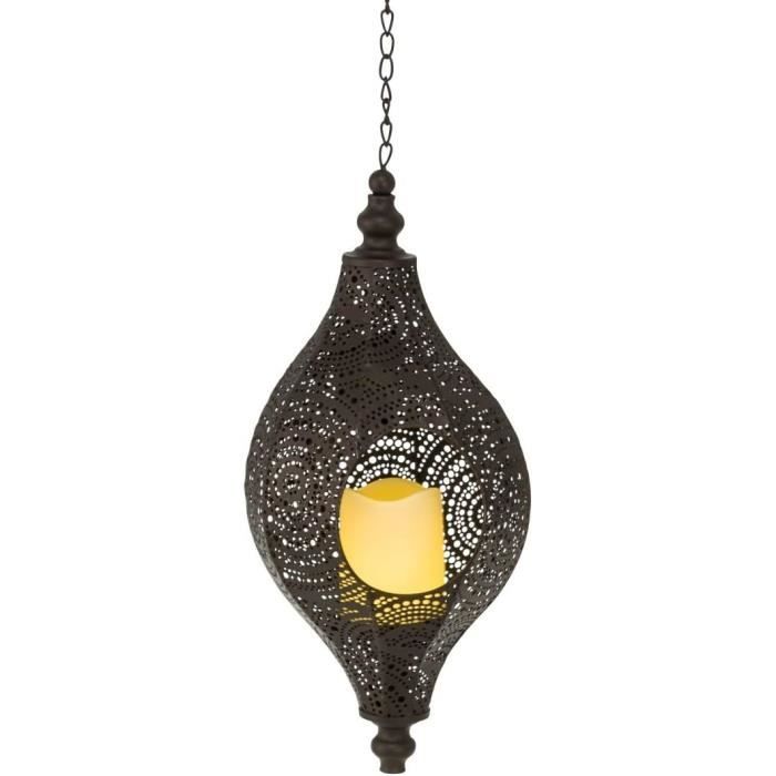 Lanterna Orientale Firyal 70 Cm – Artigianato Marocchino In Metallo, Gioco Di Luci, Per Candela O Lampadina - 5