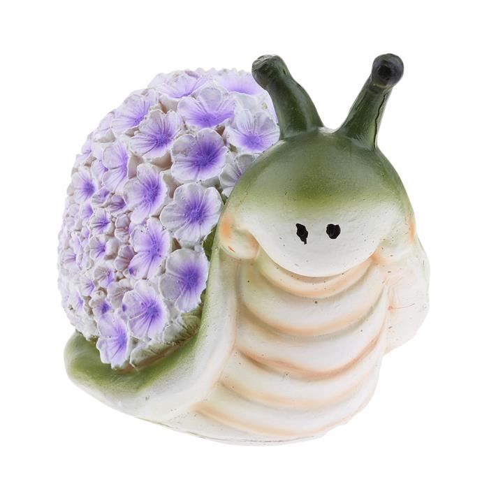 Statuette Décorative Escargot En Résine Multicolore - 17,5 Cm - Neuf - Animaux