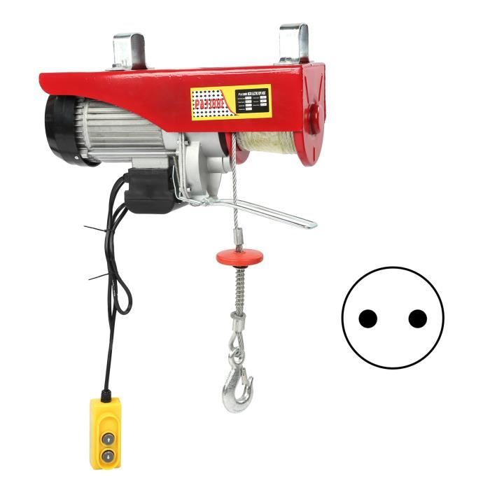 Treuil électrique 500kg Portable – 1500W, Levage 7.6m, Commande Filaire/radio/manuelle, Parfait Pour Atelier, Chantier, Ferme