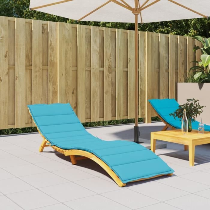 vidaXL Coussin de chaise longue turquoise tissu oxford 361427