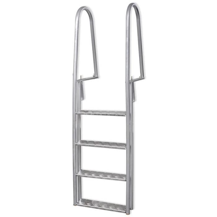 vidaXL Échelle de piscine/quai à 4 marches Aluminium 167 cm 91197