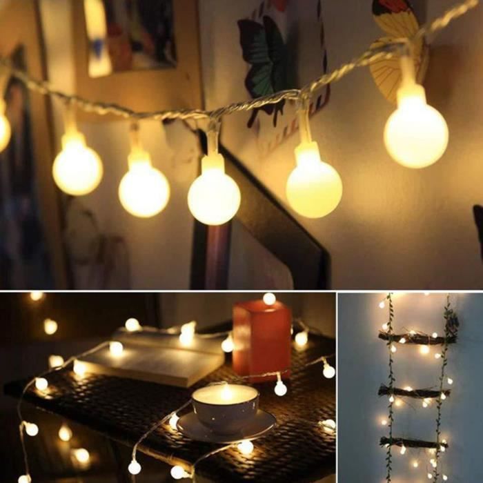 Guirlande lumineuse dextérieure - 40 ampoules G50 LED - Multicolore - 6 mètres