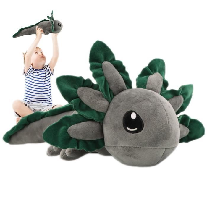 Poupée en peluche Axolotl lestée de 45,7 cm, peluche Axolotl douce et