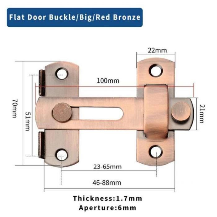 PJW15135BLOQUE PORTE,Loquet à loquet en acier inoxydable 304, 1 pièce, serrure de porte