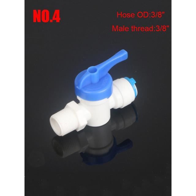 Robinet D'arrêt Noir Et Bleu - Vanne à Bille En Polyéthylène