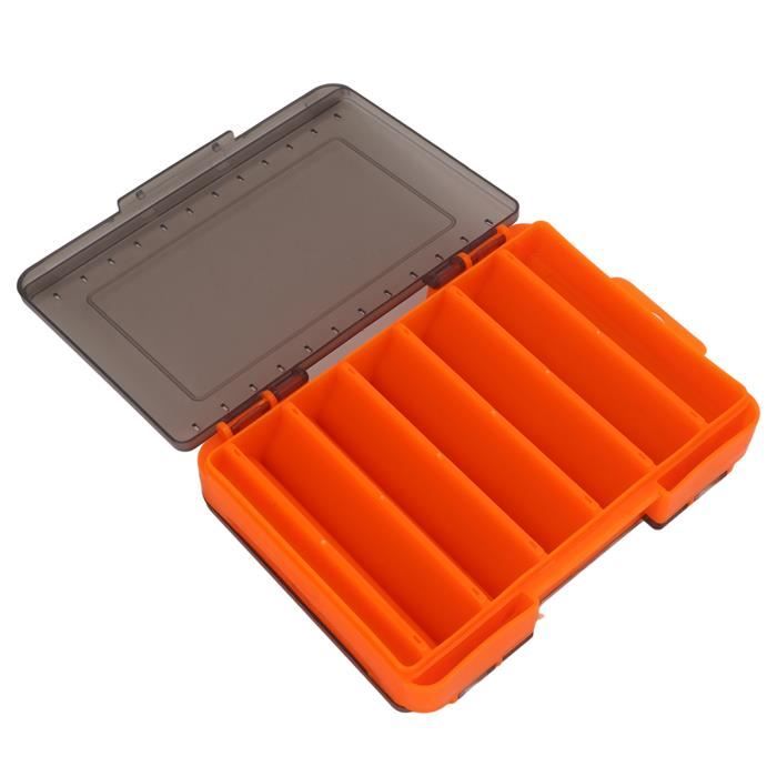 Boîte De Rangement Double Face Pour Accessoires Pêche – 20,5x14,5x4,5 Cm – ABS Translucide – Avec Séparateurs