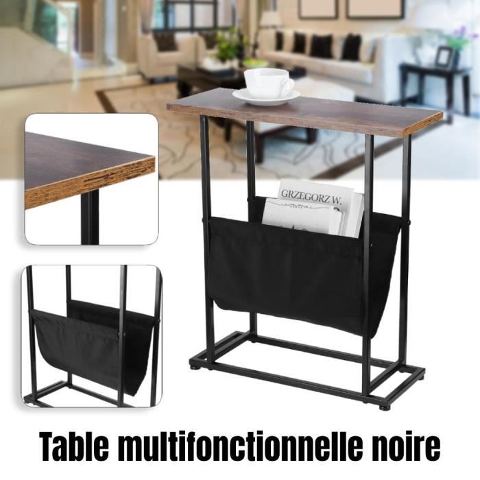 Alice's Home Table D'Appoint Coumba Métal Noir - Bout De Canapé Design Minimaliste