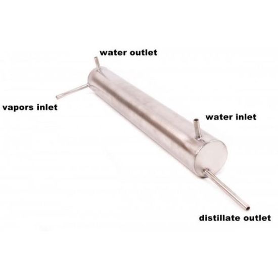 Condenseur Graham 40 Cm Inox – Réfrigérant Pour Alambic – Distillation Whisky, Cognac