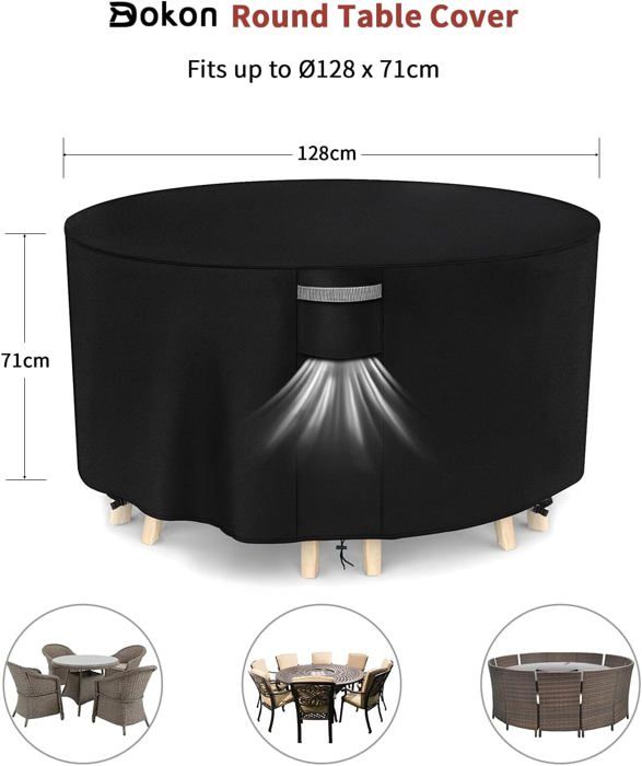 Housse Pour Meubles De Jardin, Imperméable Tissu Oxford 420D, Housse De Housse Pour Meubles De Jardin, Imperméable Tissu Oxford 420D, Housse De