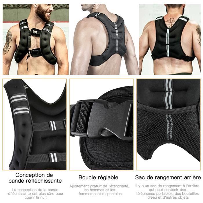 Gilet De Poids 20 Kg Gilet De Course Fitness D'entraînement