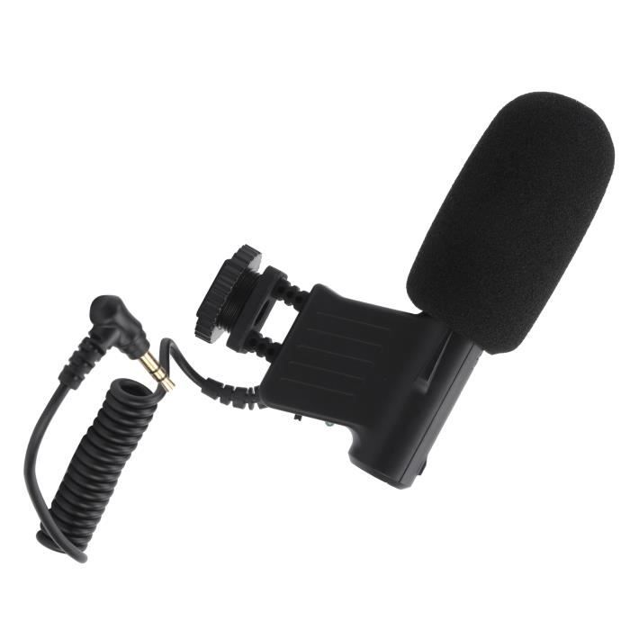 Microphone Stéréo Pour Caméra DSLR, Smartphone Et Caméscope - Compatible Avec La Plupart Des Appareils - Idéal Pour Interviews, Vlogs Et Enregistrements Professionnels