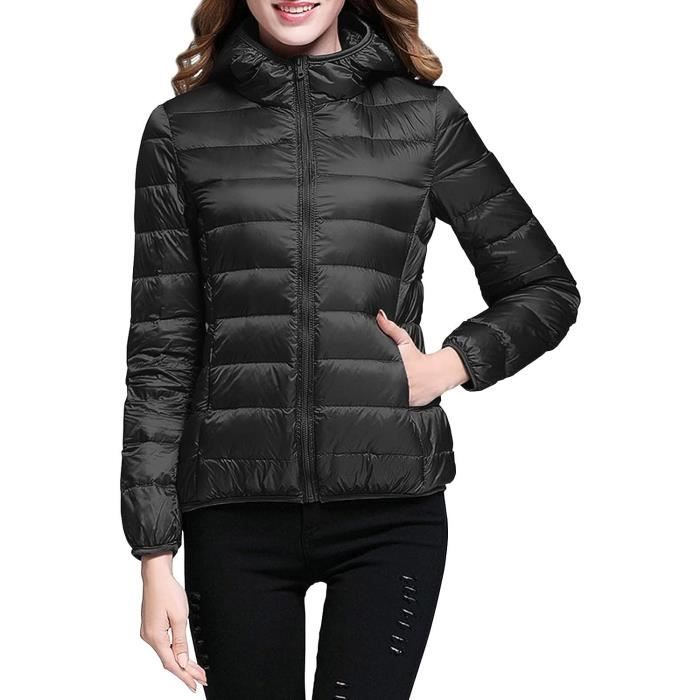 Blouson noir femme discount
