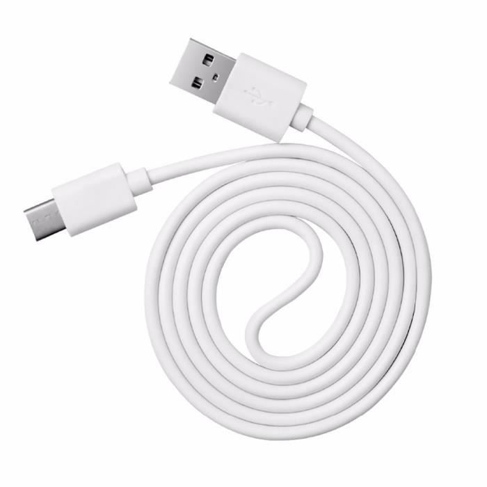 Phonillico - Cable USB Chargeur Blanc pour Samsung Galaxy A10 A3