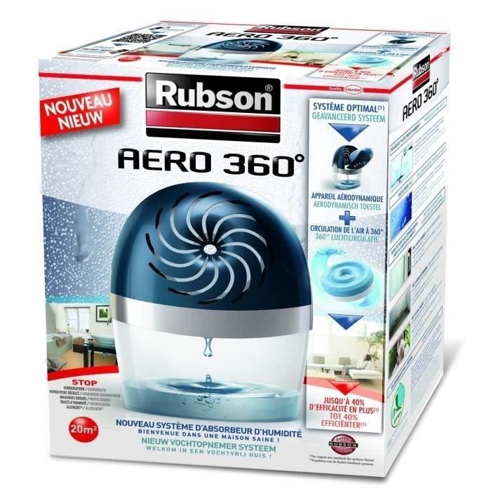 Lot de 4 recharges tablette pour absorbeur d'humidité RUBSON Aéro 360° 20  m²