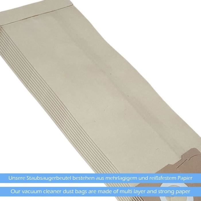 5 Sacchetti Carta Per Aspirapolvere Compatibili Con Hoover, Rowenta, Kärcher, Lavor, Modelli H31, S6145, ZR815, GN18, 6.959-130.0, A2254 E Altri