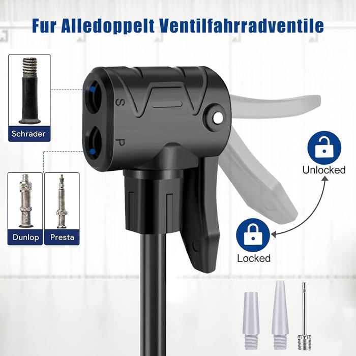 Pompe à Pied Portable Avec Manomètre - Gonflage Vélo, Balles Jusqu'à 160PSI