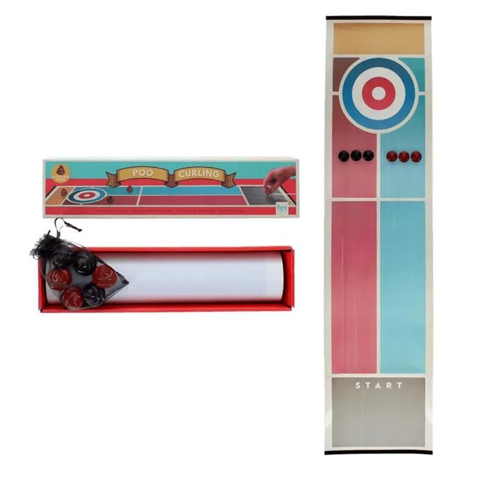 Miquelrius – Jeu De Curling Miniature – Planche Glissante 120 Cm – 2 à 8 Joueurs – Dès 6 Ans – Développe Coordination Et Logique