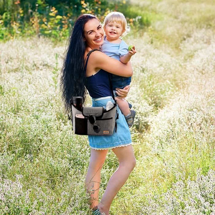 Sac de rangement pour poussette Grande capacite de 11 l Pour accessoires de bebe Avec 2 porte gobelets profonds et sangle 321 Cdiscount Puericulture Eveil bebe