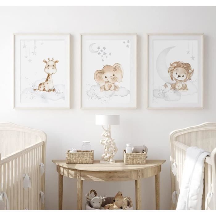 Set Posters pour chambre de bébé 3 pièces (sans cadre) - 40x50 cm  Décoration chambre