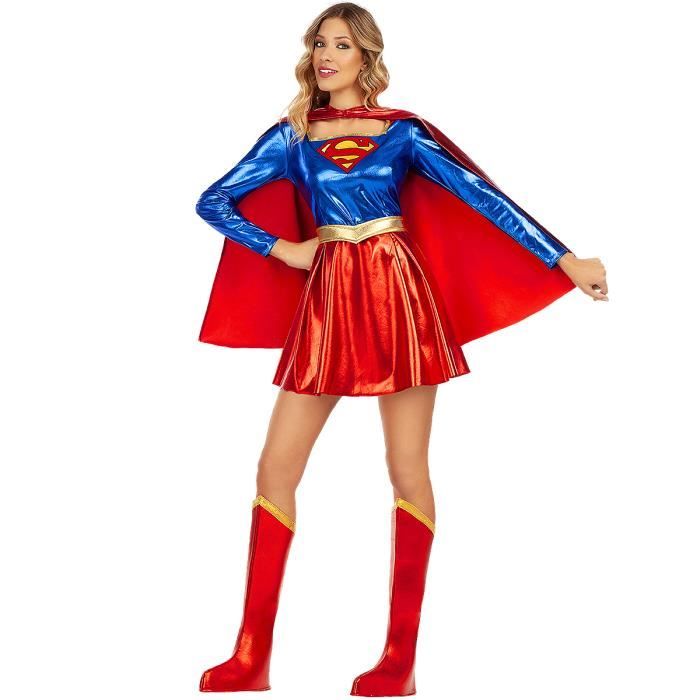 Funidelia  Déguisement Supergirl pour femme Kara Zor-El, Super héros, DC  Comics - Déguisement pour Adultes et accessoires pour Halloween, carnaval  et fêtes - Taille S - Rouge : : Mode