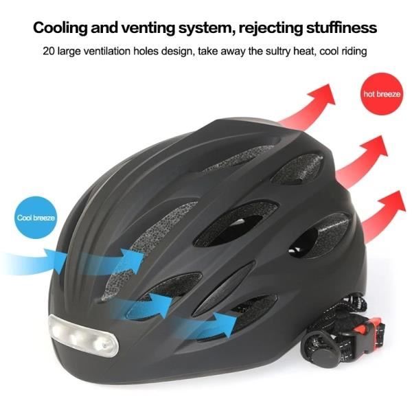 Eclairage arriere pour casque velo on sale