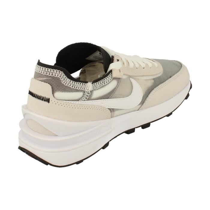 nike waffle one white black orange