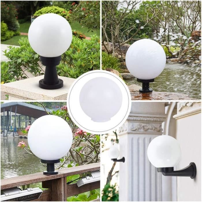Abat-jour Globe Acrylique Alipis - 25 Cm De Diamètre, 95 Mm D'ouverture - Pour Lampadaire, Plafonnier, Lustre - Décoration Lumineuse