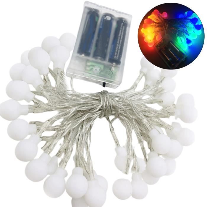 Guirlande Lumineuse LED G40 30M GLUROO - 50 Ampoules Plastique Étanches IP45, Lumière Chaude Pour Jardin Et Extérieur