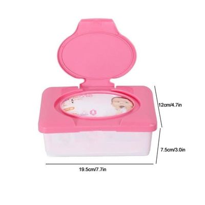 Lot De 2 Boîtes Lingettes Humides Réutilisables – Fermeture Clic – Sac Étanché Bébé Voyage – Beige – Pratique & Écologique