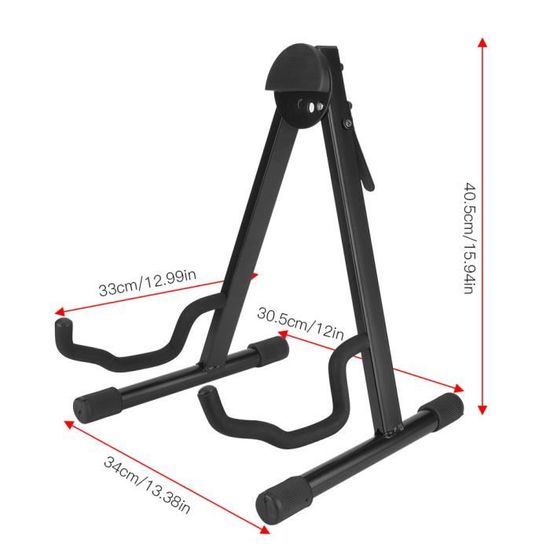 Stand de Guitare Support de Violoncelle Réglable Pliable Stand de Violoncelle 35,5 x 30,5 x 40 cm Support Pliable pour Violon en Métal Noir pour la Maison ou les Églises