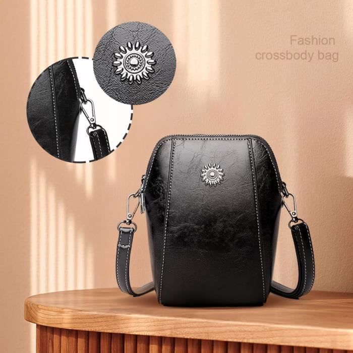 Sac Pour T l phone Portable Sac Bandouli re Antivol En Cuir