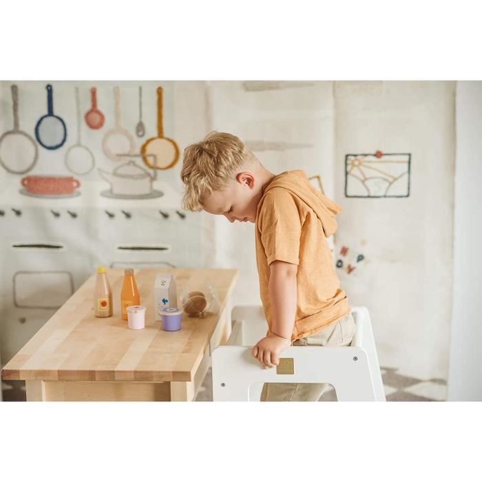 MeowBaby® Tour d’Apprentissage/ d’Observation en Bois Montessori Kitchen  Helper, Scandi Blanc