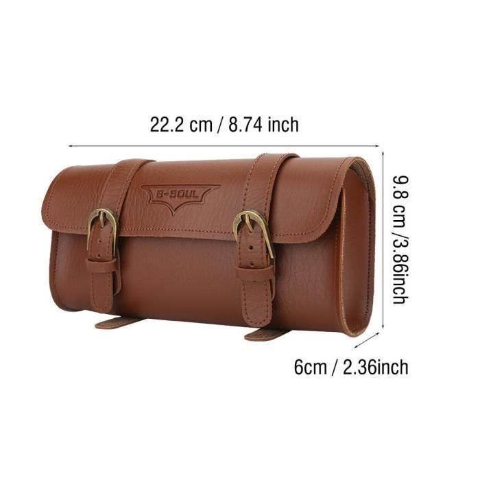 SACOCHE DE SELLE VELO VINTAGE STYLE CUIR MARRON