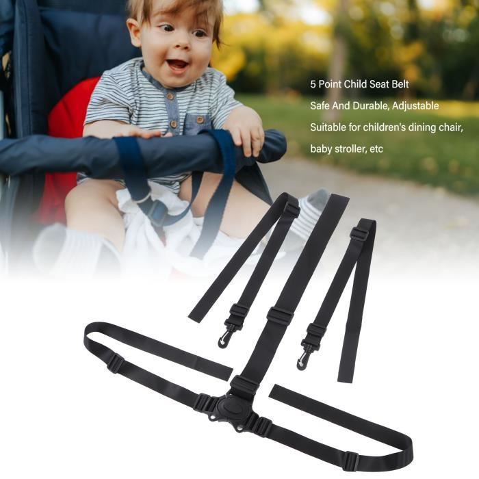 Drfeify Ceinture de s curit pour enfant 5 points Sangle de