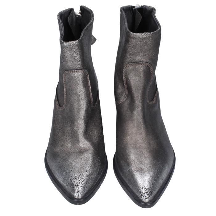 Bottines 2025 femme argent