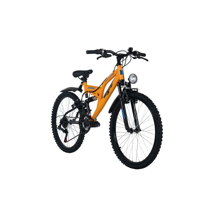 KS Cycling VTT Enfant 24 Tout Suspendu Zodiac Blanc-Vert TC 38 cm