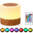 Veilleuse Enfant - HAUTSTORE - Mini Lampe de Chevet Multicolore à 360° - Rechargeable USB - Plastique-0