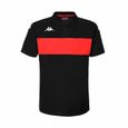 Polo homme DIANETTI - Kappa - Noir, rouge - Coupe slim, manches courtes, col à 2 boutons-0