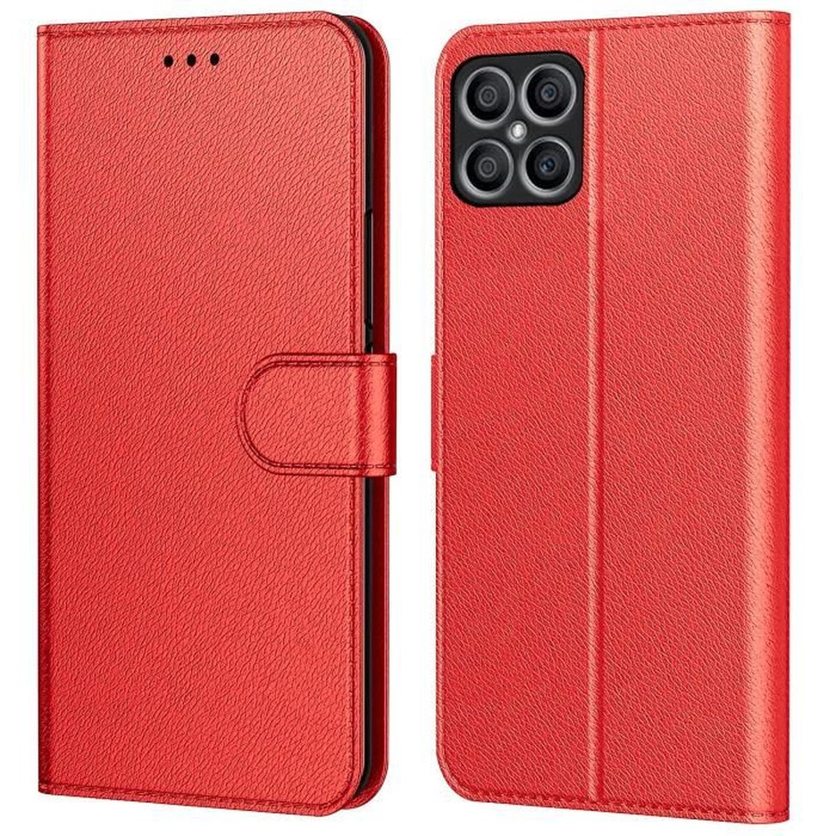 Vintage Rabat Housse de Protection pour Huawei Honor 8X Synthétique Flip en Cuir Antichoc Etui avec Fermeture magnétique Porte Cartes,Noir LuckyW Coque Huawei Honor 8X Cuir 